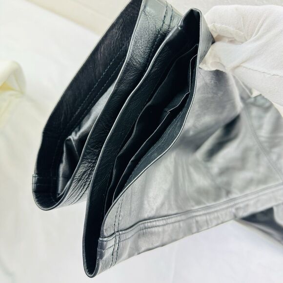 HOMME + FEMME LEATHER PANTS NEW SZ 36x32, New Without Tags, Retails for 700$ - Picture 5 of 12